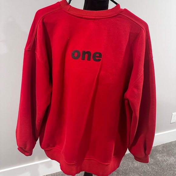 Red crewneck that says me at the front and one at the back. - Picture 2 of 3